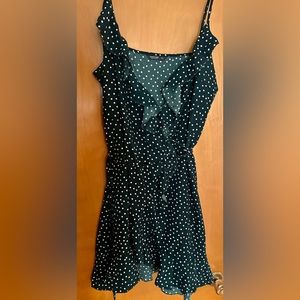 Green Polka Dot Wrap Dress